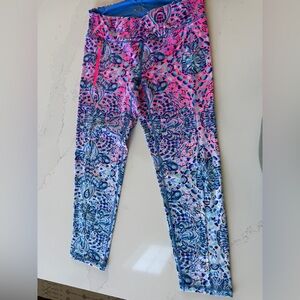 Lilly Pulitzer Pink & Blue Patterned Active Leggings